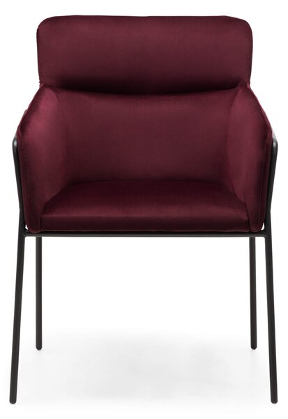 Bordo dizajnerski fotelj HELSINKI VELVET Magic Velvet 2229