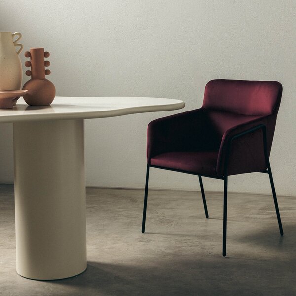 Bordo dizajnerski fotelj HELSINKI VELVET Magic Velvet 2229