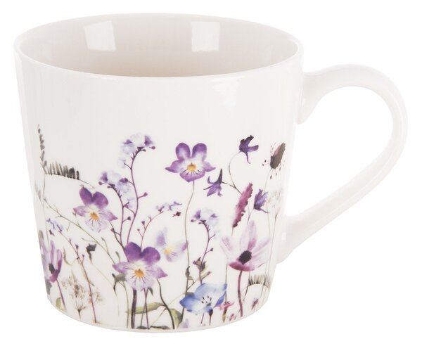 Bela/vijolična porcelanasta skodelica 430 ml Louka – Orion