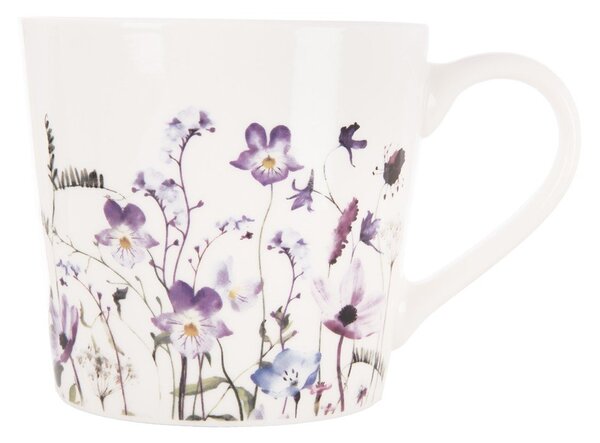 Bela/vijolična porcelanasta skodelica 430 ml Louka – Orion