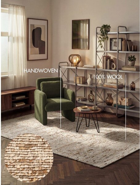 Bež ročno tkana volnena preproga 120x170 cm Bexley Woolwich – Ted Baker
