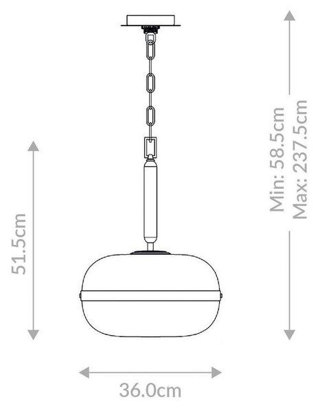 VISEČA NIHALNA SVETILKA Eurofase 36/58,5 cm 40 W E27