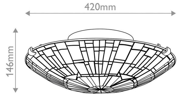 STROPNA SVETILKA Reed 14,6/42,0 cm