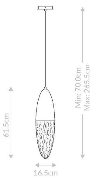 VISEČA NIHALNA SVETILKA Eurofase 70/16,5/70 cm 10 W GU10