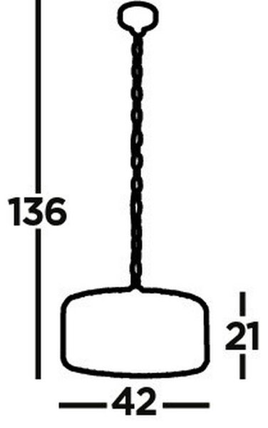 VISEČA SVETILKA Chapeau 42/136 cm E27