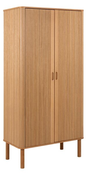 Garderobna omara v hrastovem dekorju v naravni barvi 100x200x55 cm Langley – Actona