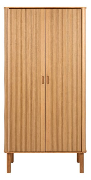Garderobna omara v hrastovem dekorju v naravni barvi 100x200x55 cm Langley – Actona