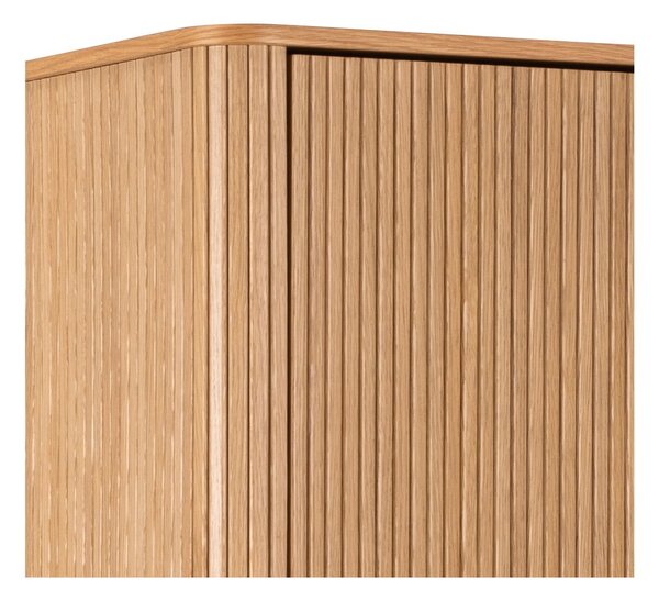 Garderobna omara v hrastovem dekorju v naravni barvi 100x200x55 cm Langley – Actona