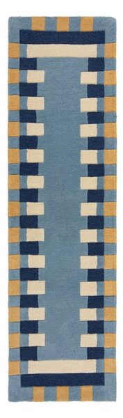 Moder ročno tkan volnen tekač 60x230 cm Kai Wool Border – Flair Rugs