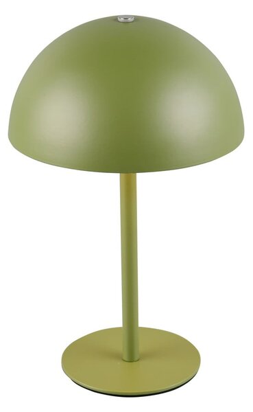 Zelena LED namizna svetilka s kovinskim senčilom (višina 21 cm) Munoz – Reality