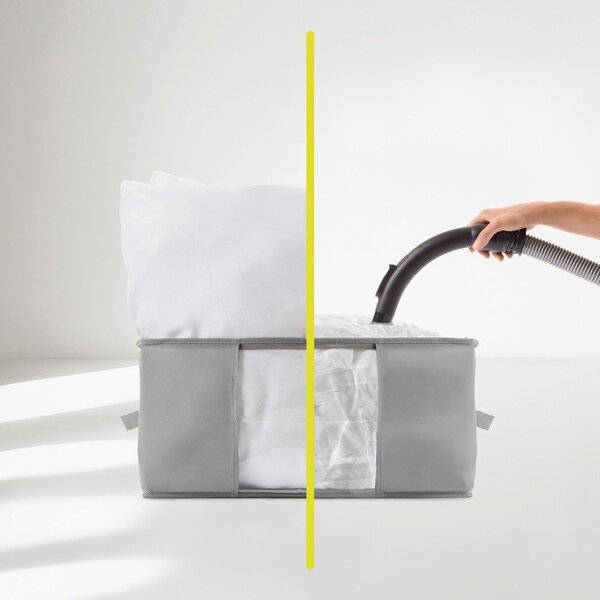 Vakuumska plastična škatla za shranjevanje oblačil 40x40x25 cm – Homéa