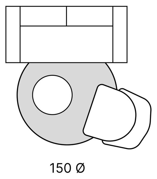 Modra/bež pralna okrogla preproga ø 150 cm Puddle – Mila Home