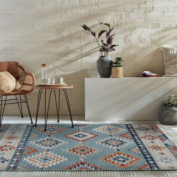 Modra notranja in zunanja preproga 120x170 cm Avery Blue – Flair Rugs
