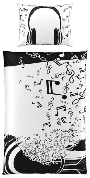 MLADINSKA POSTELJNINA MUSIC 140/200 cm renforcé