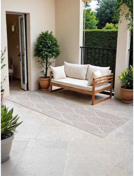 Sivo-slonokoščen zunanji in notranji tekač 80x250 cm Duet Liora – NORTHRUGS