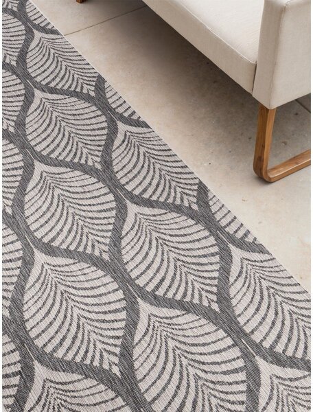 Sivo-slonokoščen zunanji in notranji tekač 80x250 cm Duet Liora – NORTHRUGS