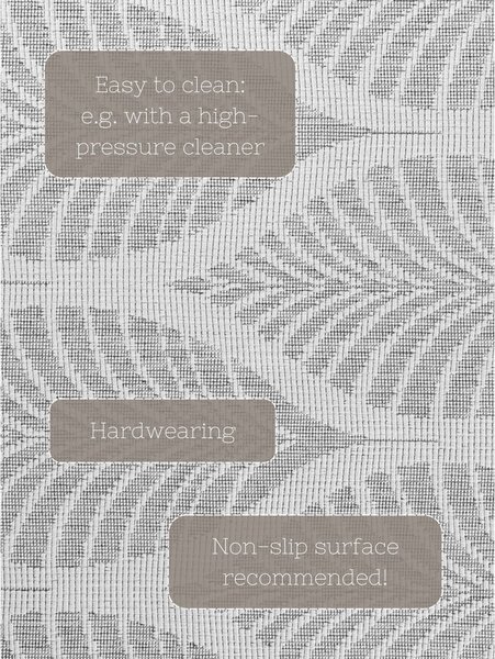 Sivo-slonokoščen zunanji in notranji tekač 80x250 cm Duet Liora – NORTHRUGS