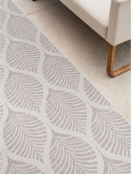 Sivo-slonokoščen zunanji in notranji tekač 80x250 cm Duet Liora – NORTHRUGS