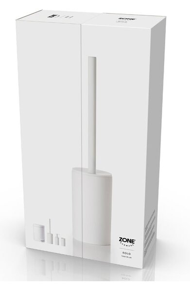 Bela porcelanasta WC ščetka Zone Solo White