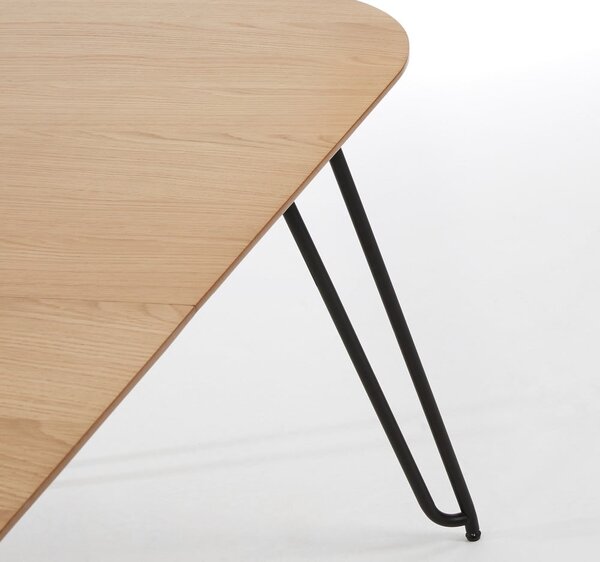 Raztegljiva jedilna miza v hrastovem dekorju 90x140 cm Novac – Kave Home
