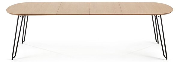 Raztegljiva jedilna miza v hrastovem dekorju 90x140 cm Novac – Kave Home