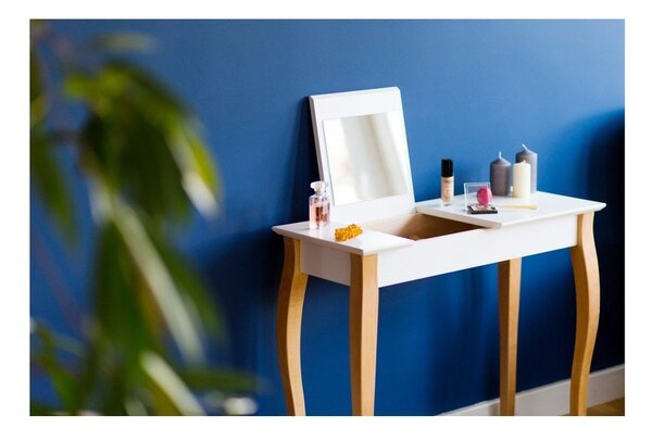 Grafitno siva toaletna mizica z ogledalom Ragaba tDressing Table, dolžina 85 cm