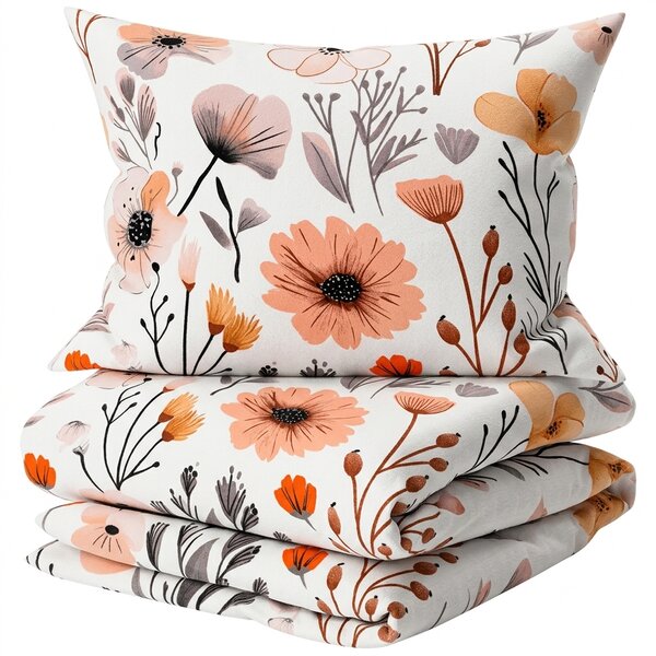 Set posteljnine iz mikrovlaken BOTANIX barvno + prevleka za vzglavnik 45 x 45 cm BREZPLAČNO