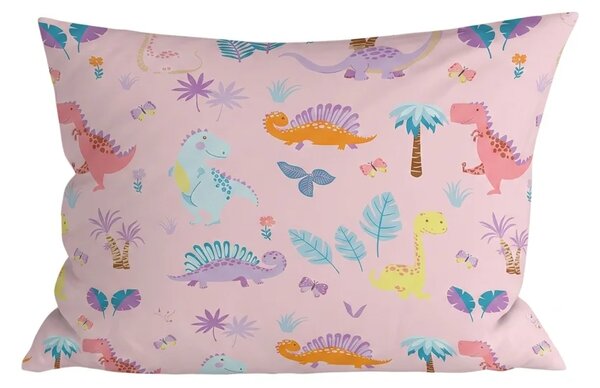 Set otroške posteljnine iz mikrovlaken DINO ISLAND barvna + prevleka za vzglavnik 50 x 70 cm BREZPLAČNO