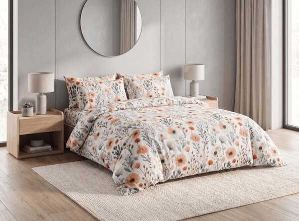 Set posteljnine iz mikrovlaken BOTANIX barvno + prevleka za vzglavnik 45 x 45 cm BREZPLAČNO