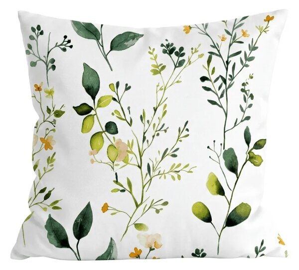 Komplet posteljnine iz mikrovlaken FLORAMA bel + prevleka za vzglavnik 45 x 45 cm BREZPLAČNO