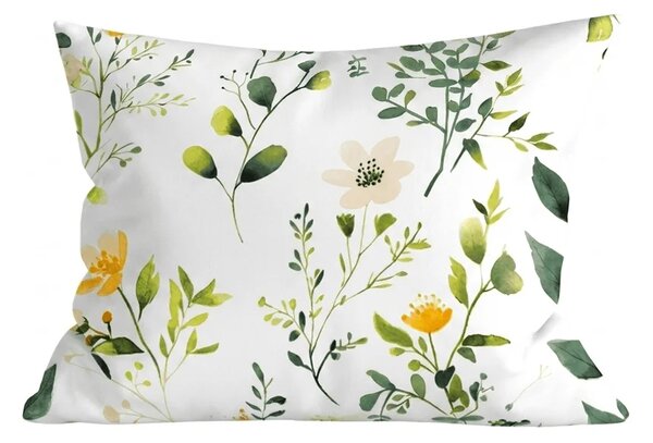 Komplet posteljnine iz mikrovlaken FLORAMA bela + prevleka za vzglavnik 50 x 70 cm BREZPLAČNO