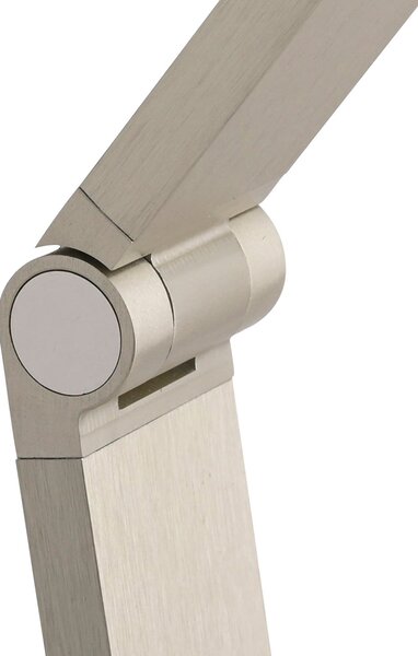 Paul Neuhaus LED-stoječa svetilka SAMSKY, jeklo, višina 161 cm, kovinski dotikni dimmer, zatemnjen, Kovinska, Dnevna soba / jedilnica, Aluminij, Sodobni