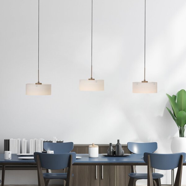Paul Neuhaus LED-visoka svetilka MARIKA, bež/bela, 105 cm, 3-žarilna, steklo, z možnostjo, zatemnjen, Bež, Dnevna soba / jedilnica, Steklo, Sodobni