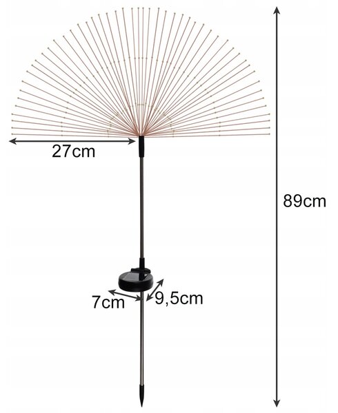 Set 2x LED hladno bela solarna dekorativna svetilka fontana steklena vlakna 89cm
