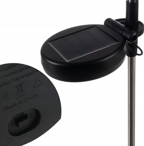 Set 2x LED hladno bela solarna dekorativna svetilka fontana steklena vlakna 89cm