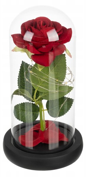 Dekorativna XL toplo bela LED vrtnica v steklenem kozarcu 21cm
