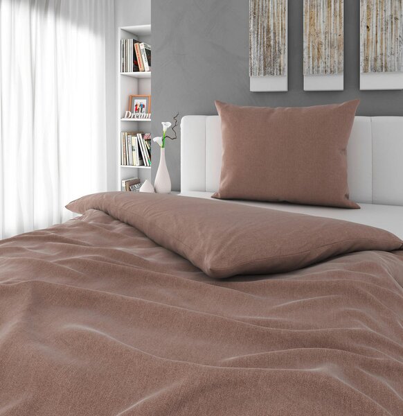 POSTELJNINA STONE WASH 140/200 cm saten roza
