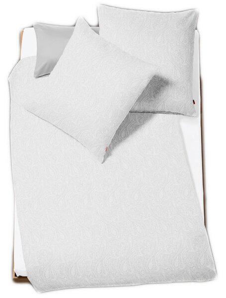 OBOJESTRANSKA POSTELJNINA Opal 140/200 cm damast bela