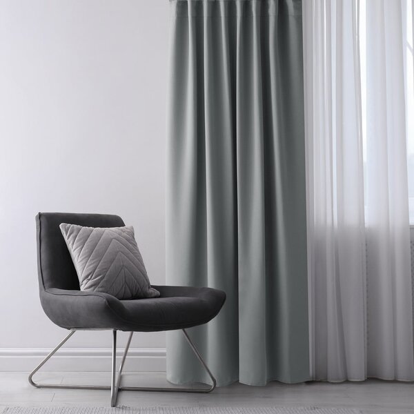 Siva zavesa za delno zatemnitev 140x175 cm Kierra – Restilo