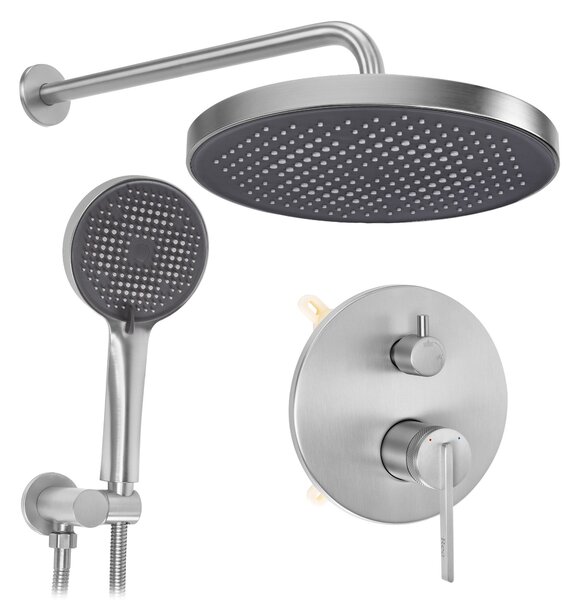 Komplet za tuširanje za vgradnjo Rea Grace Brush Nickel + BOX
