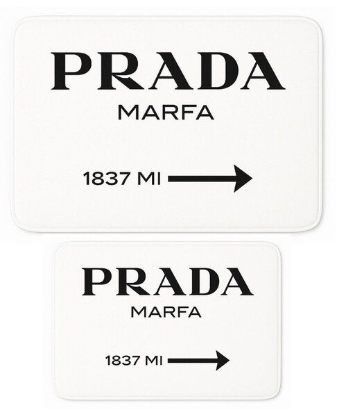 Bele žametne kopalniške preproge v kompletu 2 ks 60x100 cm Prada – Mila Home
