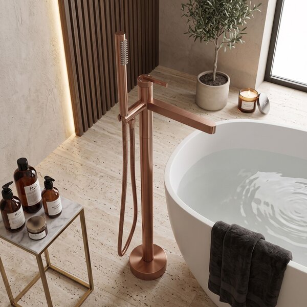 Samostoječa mešalna pipa Rea Grace Brush Copper