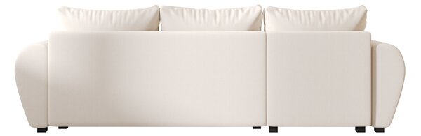 PROMOCIJA Raztegljiva dvostranska sedežna garnitura v obliki L SEVIO 246x145 cm, kremna + 2 blazini BREZPLAČNO II. kakovost