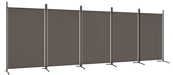 VidaXL Paravan 5-delni antraciten 433x180 cm blago