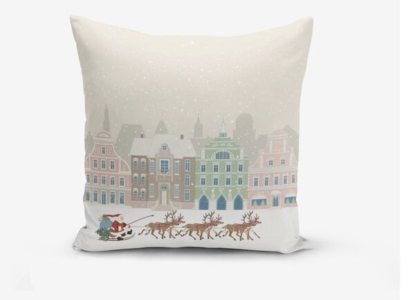 4 božične prevleke za okrasne in namizni tekač Minimalist Cushion Covers Holiday Season