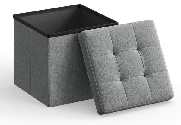 Tabure s shranjevalnim prostorom OTTOMAN 30x30 cm, siv