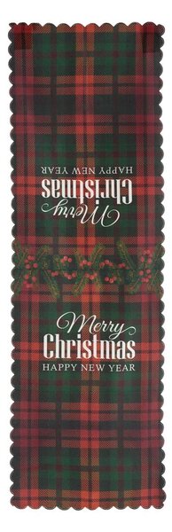 4 božične prevleke za okrasne blazine in namizni tekač Minimalist Cushion Covers Tartan Christmas