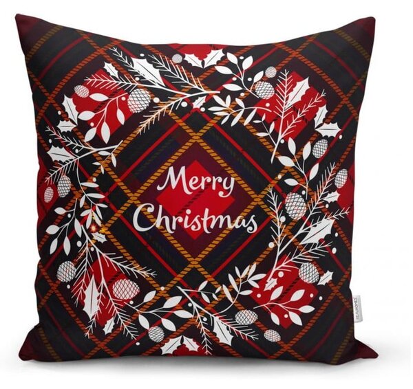 4 božične prevleke za okrasne blazine in namizni tekač Minimalist Cushion Covers Tartan Christmas