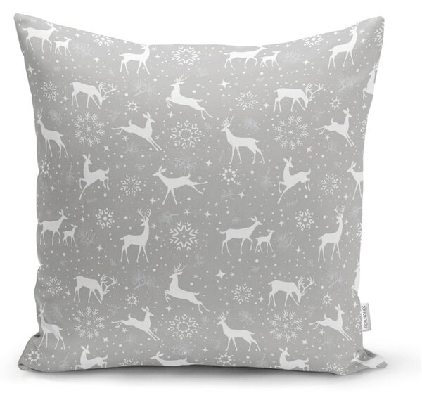 4 božične prevleke za okrasne blazine in namizni tekač Minimalist Cushion Covers Snowflakes