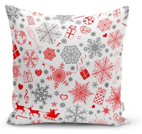 4 božične prevleke za okrasne blazine in namizni tekač Minimalist Cushion Covers Snowflakes